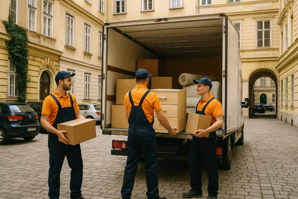 Team bei einer Entrümpelung in Wien